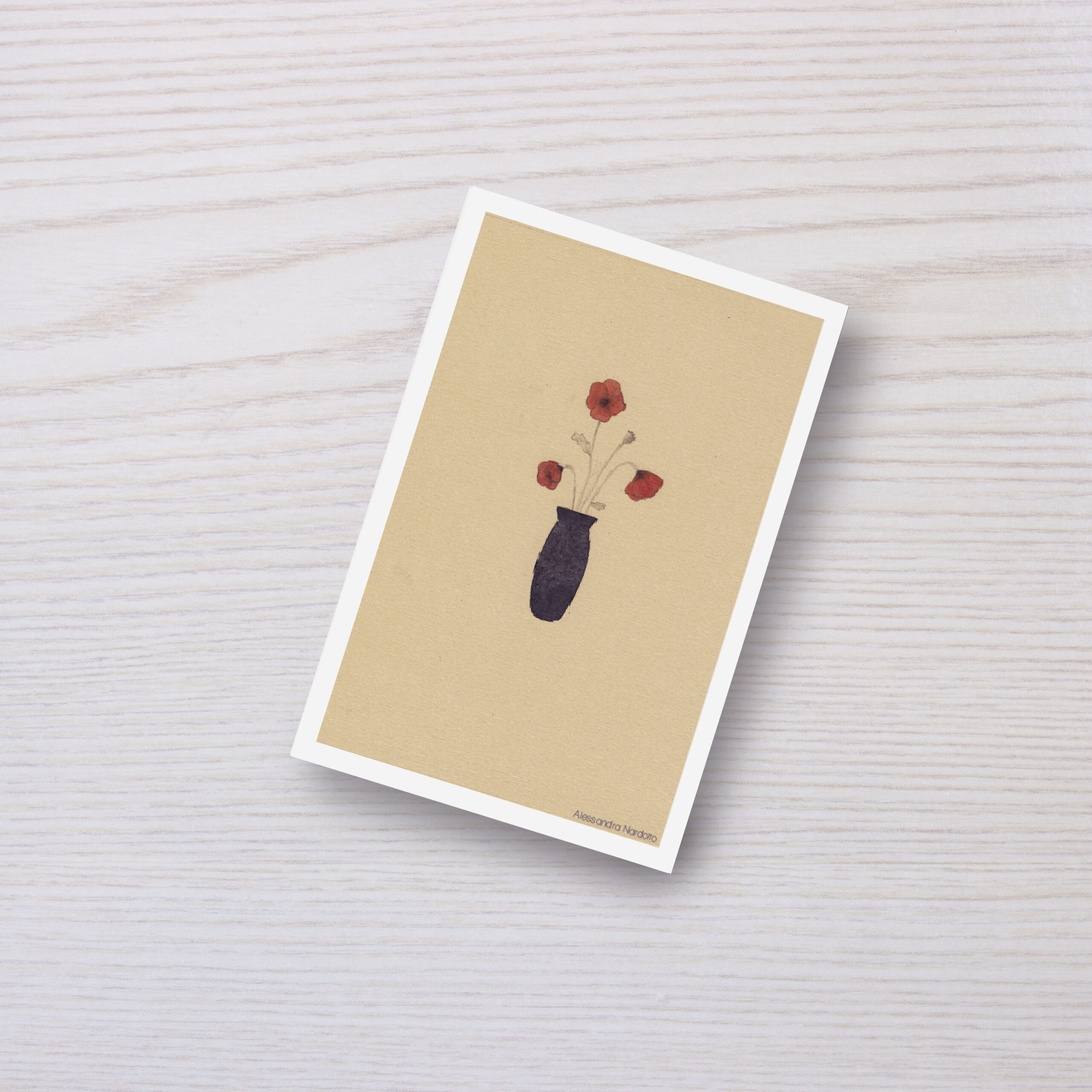 cartolina Vaso Fiori