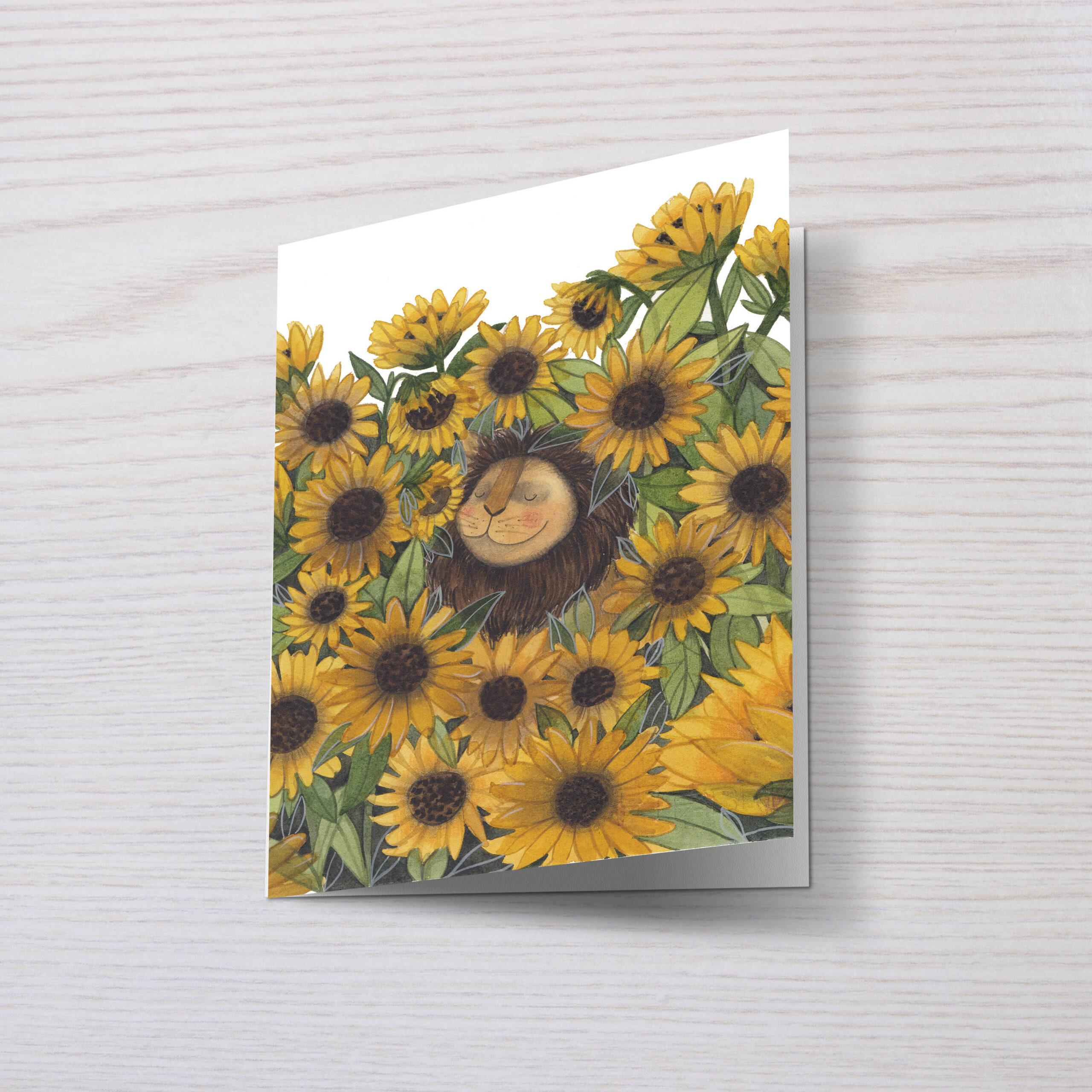 biglietto+busta Leone Girasoli