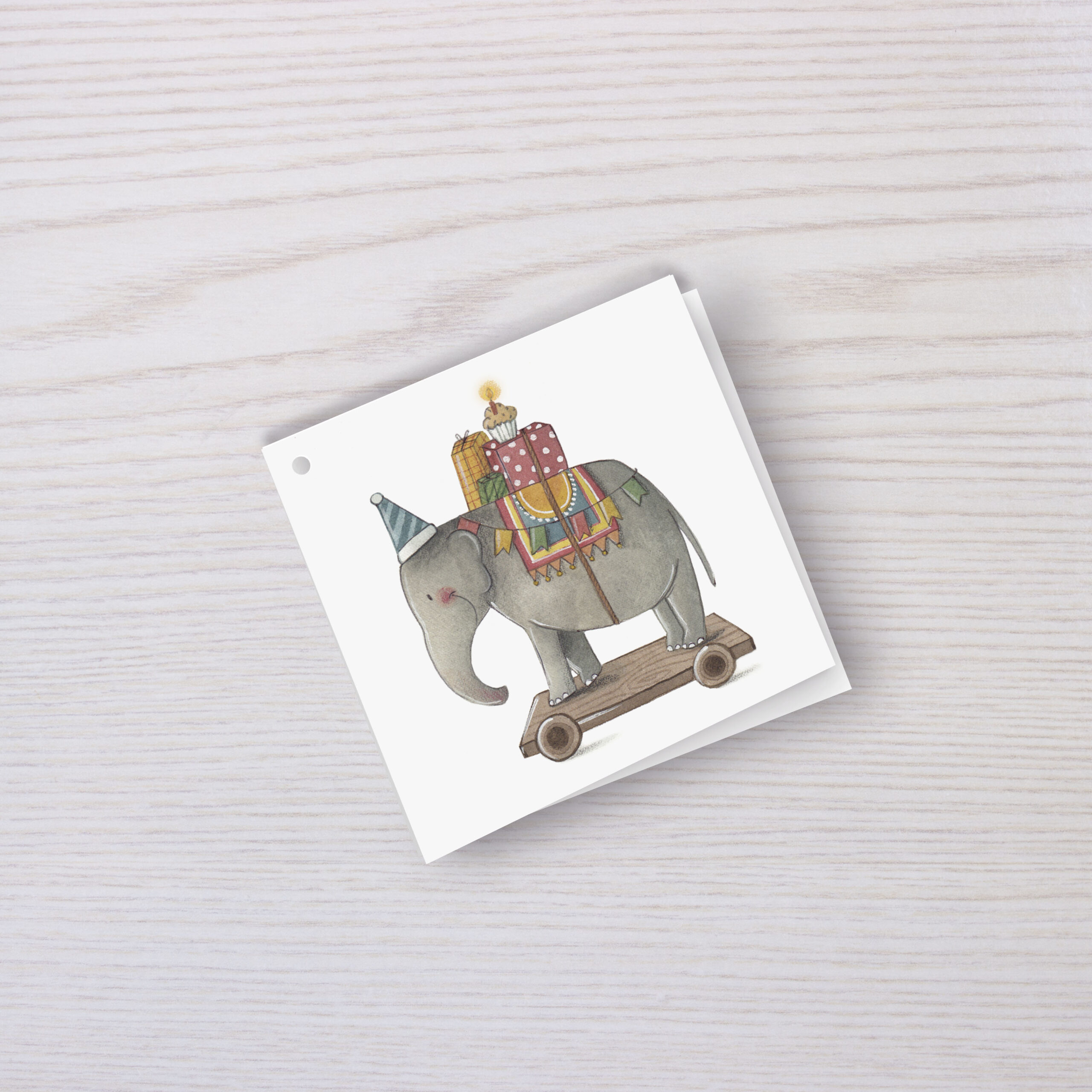 biglietto chiudipacco ELEFANTE